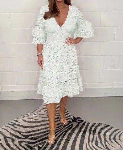 Abigaíl Elevated Lace Dress for Stylish Occasions Evening Wear Edit