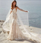 Spaghetti Strap Elegant Wedding Dress