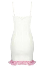 Sparkly Starfish Sequin Bandage Cocktail Party Mini Dress - White
