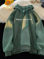 Spirit Free Letter Printed Hoodie