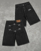 Spotted Denim Short