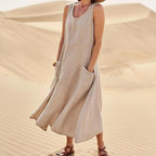 Gundisalva Timeless Sleeveless Dress with Pockets Chic Silhouette Collection
