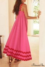 Square Neck Stylish Strap Maxi Dress
