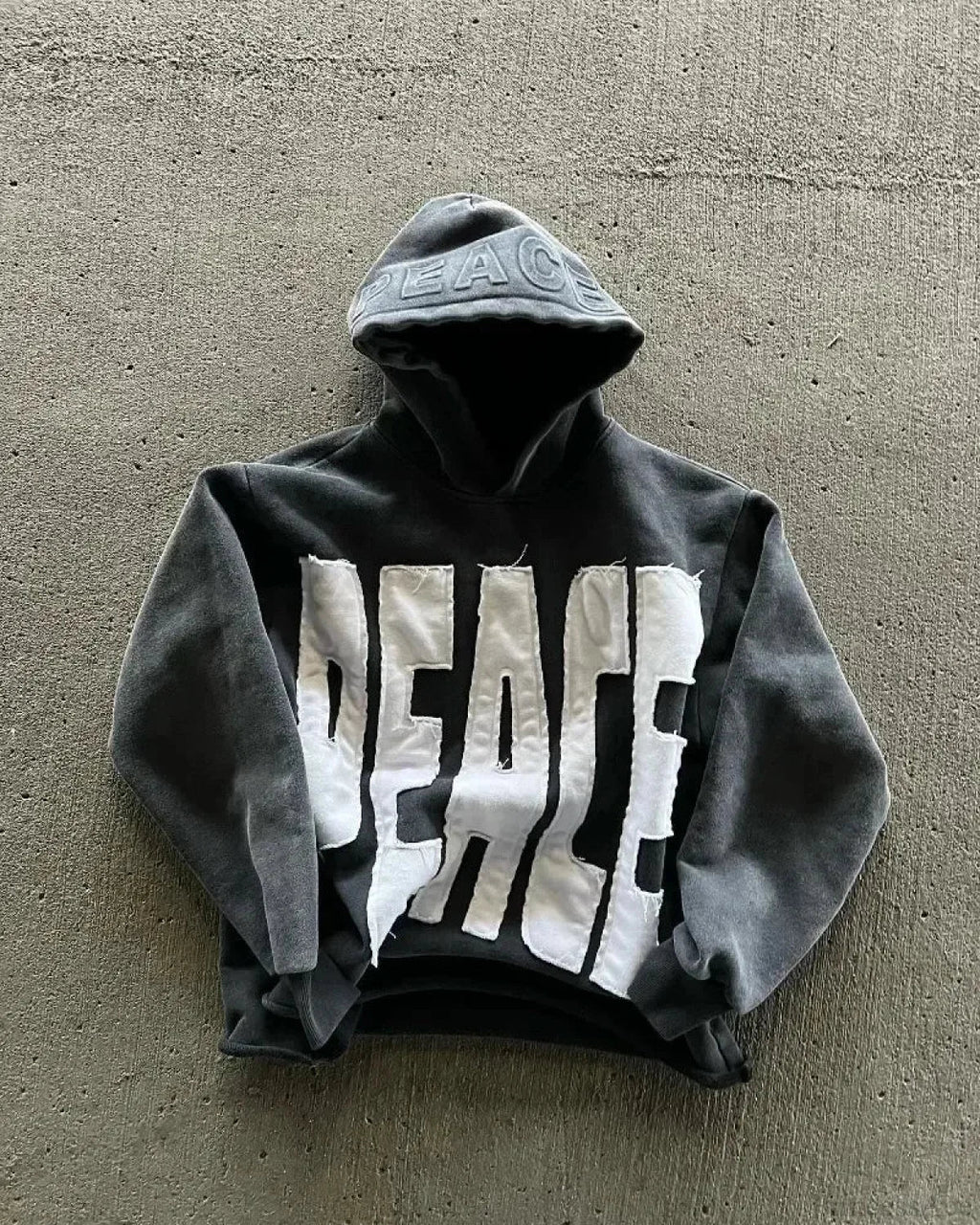 Star Patch Embroidery Hoodie