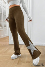 Star Stretchy High Waist Slim-Fit Flared Pants