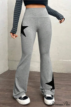 Star Stretchy High Waist Slim-Fit Flared Pants