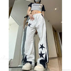 Star Stripe Sports Elastic Waist Pants