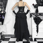 Steampunk Ruffle High Low Skirt