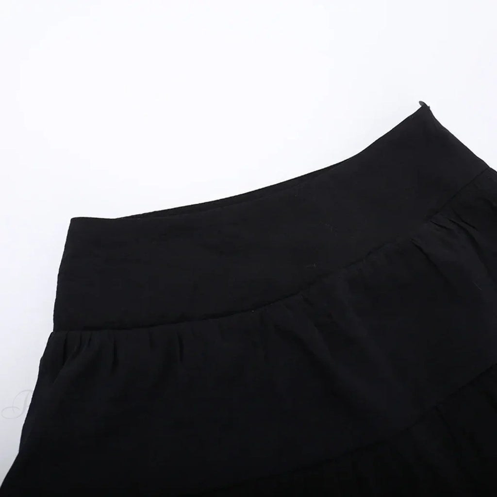 Steampunk Ruffle High Low Skirt
