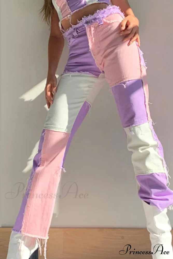 Straight-leg Jeans with Panels