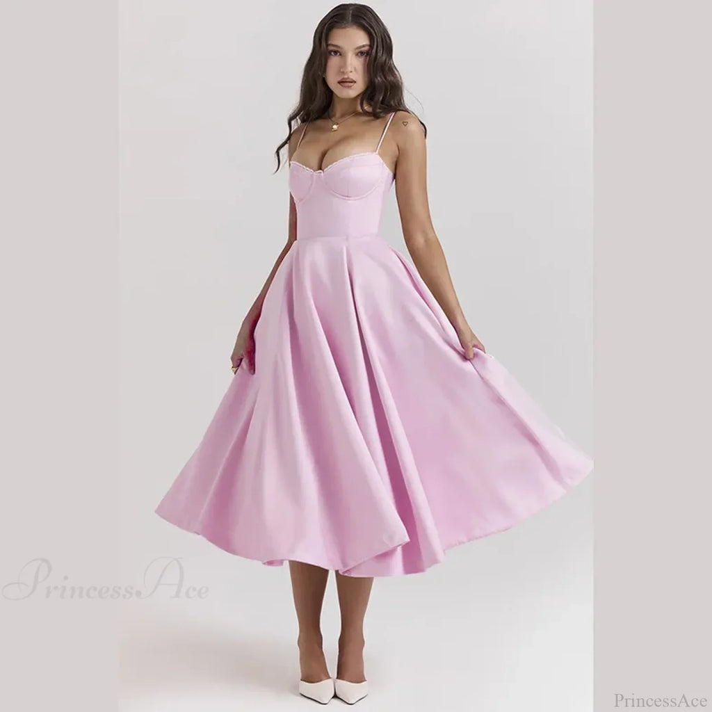Strapless Elegant A-line Vacation Dress