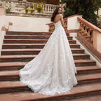 Strapless Lace Ball Gown Wedding Dress