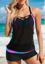 Strapless Line Trunks Swimsuit Two Piece Set