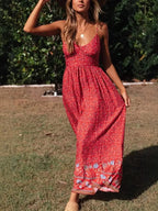 Strapless Vacation Summer Maxi Beach Boho Dress