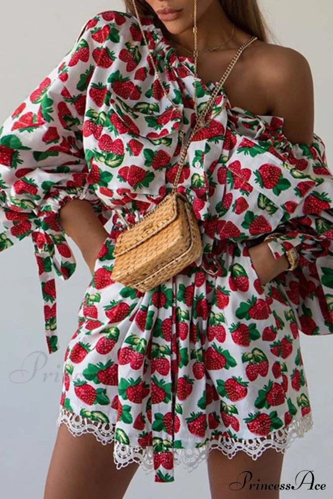 Strawberry Drop Shoulder Dress