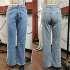 Street Mid Waist Denim Trousers Ladies Pants