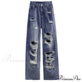 Street Style Hip Hop Ripped Jeans