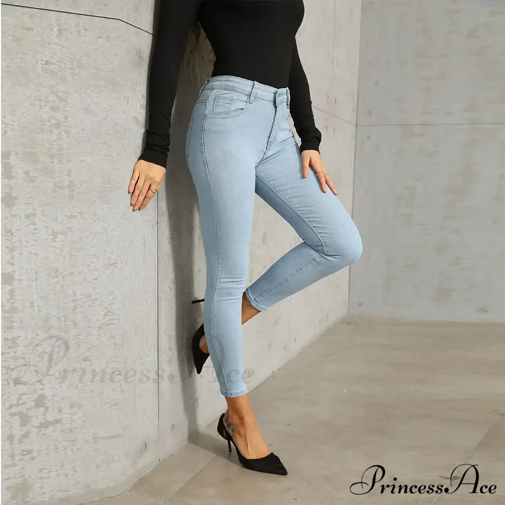 Stretch Skinny Women's High Waisted Sexy Streetwears Pencil Fashion Elastici Denim Slim Casual Jean