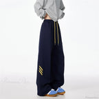 Striped Fleece Motion Loose Pants