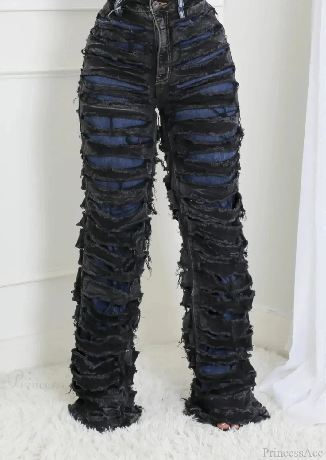 Striped Medieval High Waist Zipper Pant