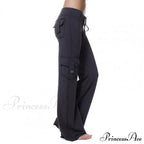 Strong Elastic Wide Leg Soft Sports Drawstring Straight Cargo Pants