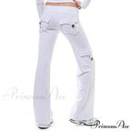 Strong Elastic Wide Leg Soft Sports Drawstring Straight Cargo Pants