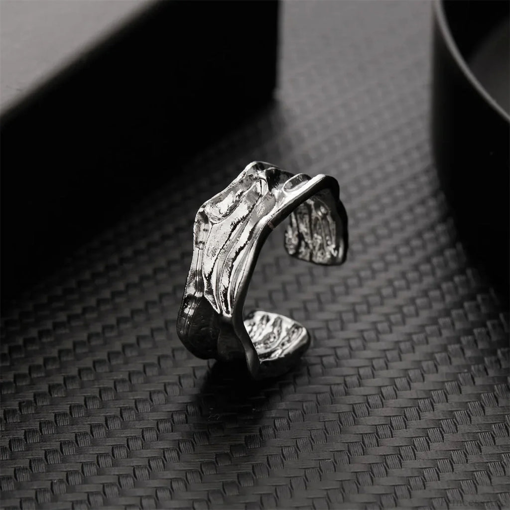 Stylish Silver Simple Gothic Ring