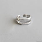 Stylish Silver Simple Gothic Ring