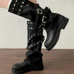 Stylist Rivet Rebel Gothic Tall Heel Platform Boot