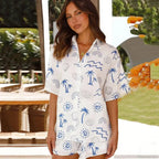 Summer Beach Holiday Two-piece Casual Blouse