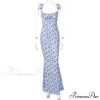 Summer Off Shoulder Lace Up Deep V Neck es Ladies Holiday Casual Long Woman Floral Dress