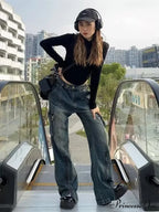 Summer Thin Style New High Waisted Skinny  Small Flared Straight Leg Jean