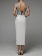 Elegant Backless Hip Dress Dress