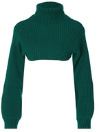 Casual Cropped Long-sleeve Sweater
