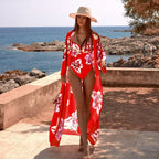 Swimwear with Kimono One Piece Swimsuit Three Piece Set