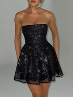 Tahlia Off Shoulder Sequins Mini Dress
