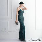 Taisia Formal Stylish Sequin Scroll Dress