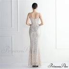 Taisia Formal Stylish Sequin Scroll Dress