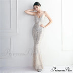 Taisia Formal Stylish Sequin Scroll Dress