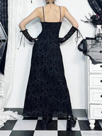 Tall Waist Velvet Celebration Maxi Dress