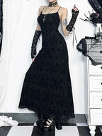 Tall Waist Velvet Celebration Maxi Dress