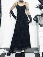 Tall Waist Velvet Celebration Maxi Dress