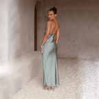 Elizabeth Timeless Satin Dress with an Open Back and Design Boutique Collection