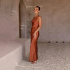 Elizabeth Timeless Satin Dress with an Open Back and Design Boutique Collection