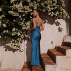 Elizabeth Timeless Satin Dress with an Open Back and Design Boutique Collection