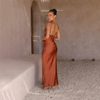 Elizabeth Timeless Satin Dress with an Open Back and Design Boutique Collection