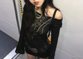 Tattoo Print Knit Top