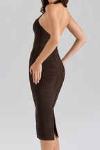Halter Midi Bandage Dress