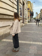 Thick Woolen Cropped Coat