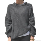 Three - Quarter Sleeve Elegant Khaki Sweater